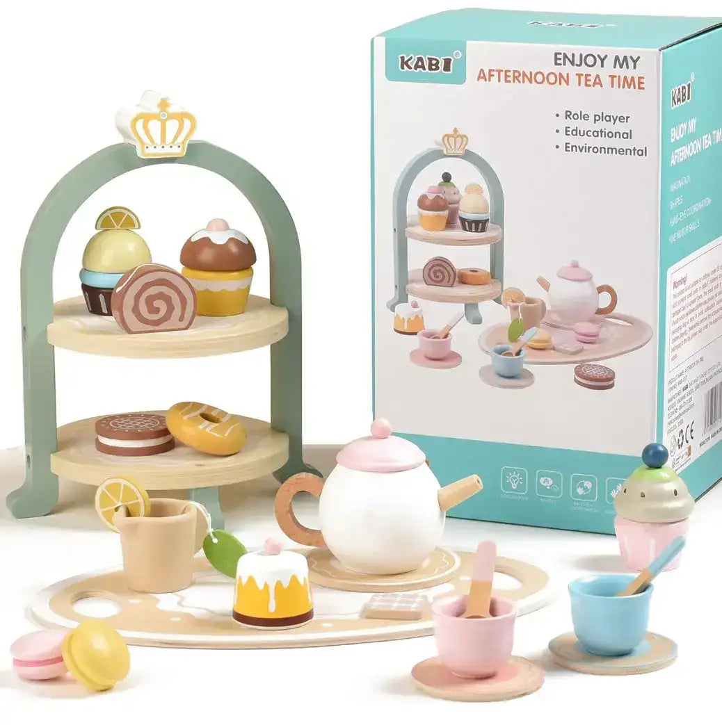 AFTERNOON_MONTESSORI_WOODEN_AFTERNOON_TEA_TIME_SET_TIME_SET - Little Aron