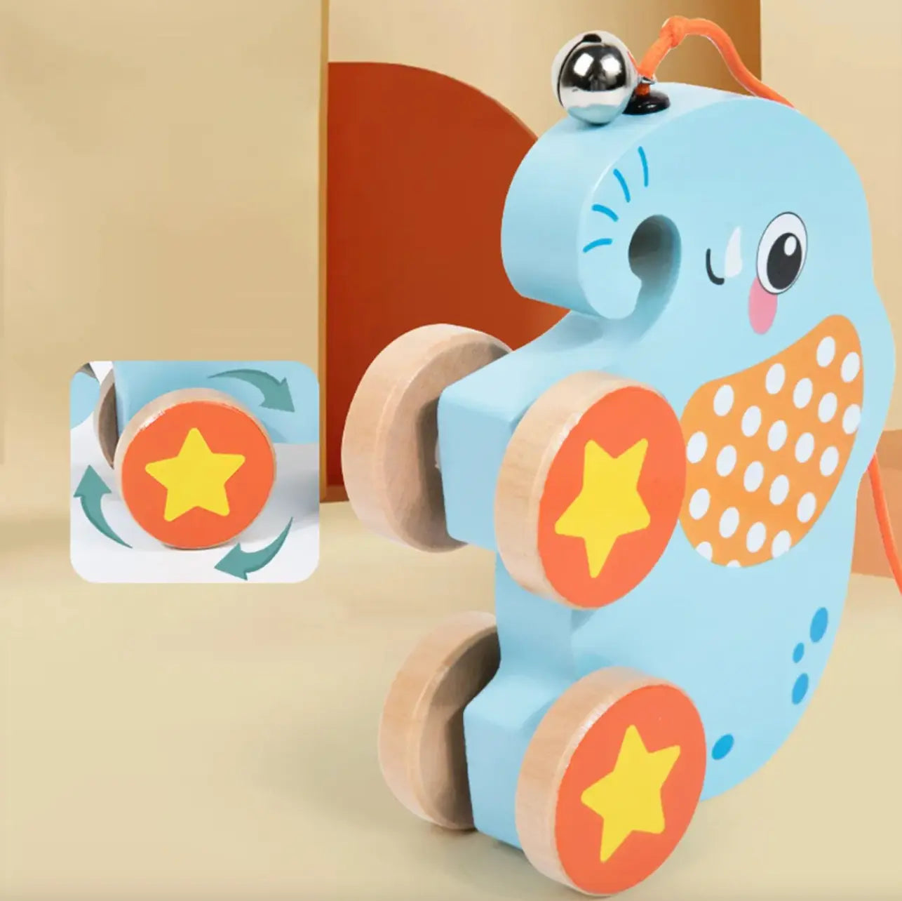  Montessori Elephant Pull-Along