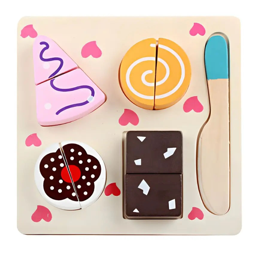 Montessori Wooden Fruits Vegetables Cut Chile Set