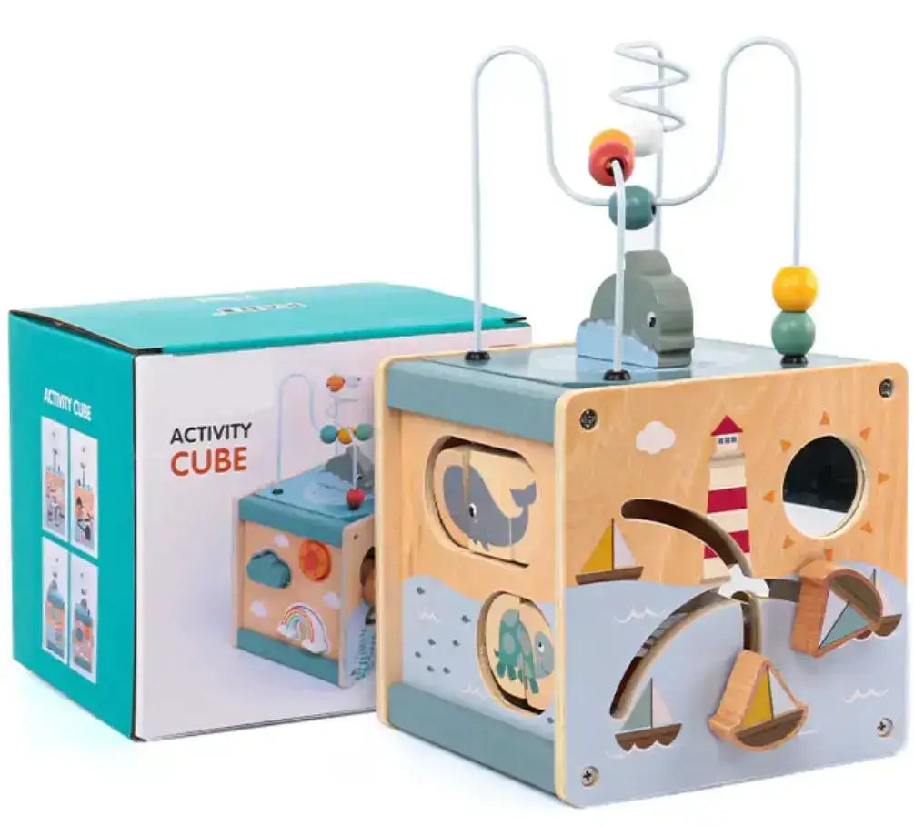 Montessori 5-in-1 Complete Activity Cube Little Aron