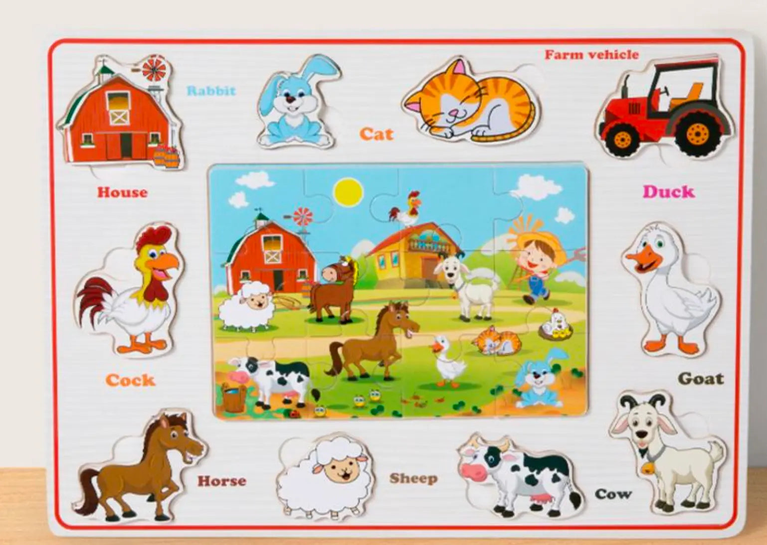 Montessori Farm Animals Puzzle - Little Aron