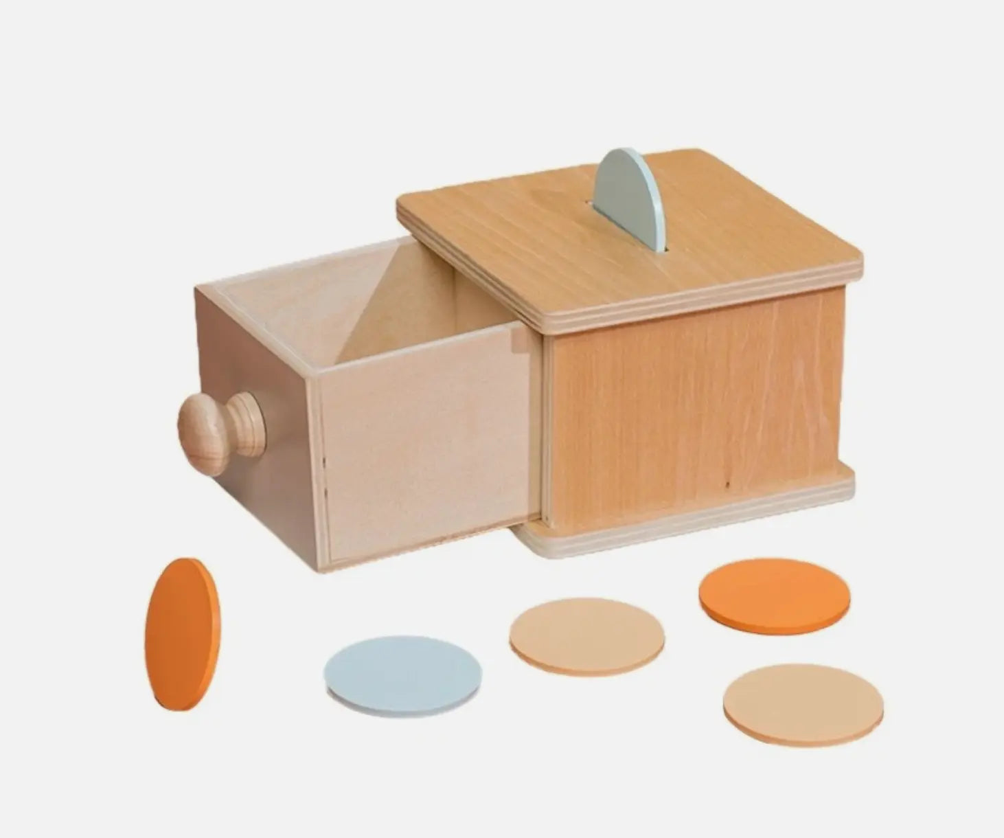Montessori Wooden Eris Coin Box Learning Set - Little Aron