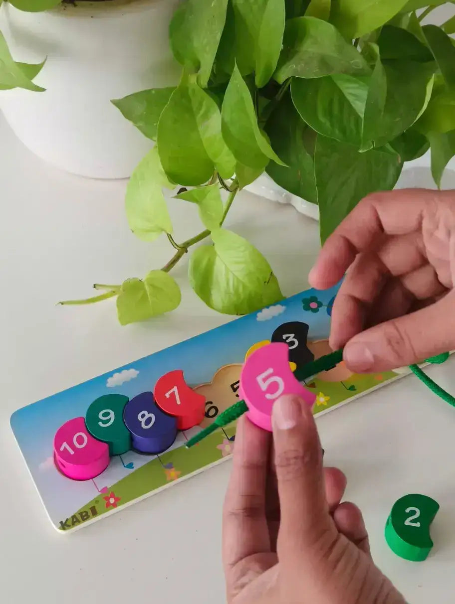 Montessori  Caterpillar Threading