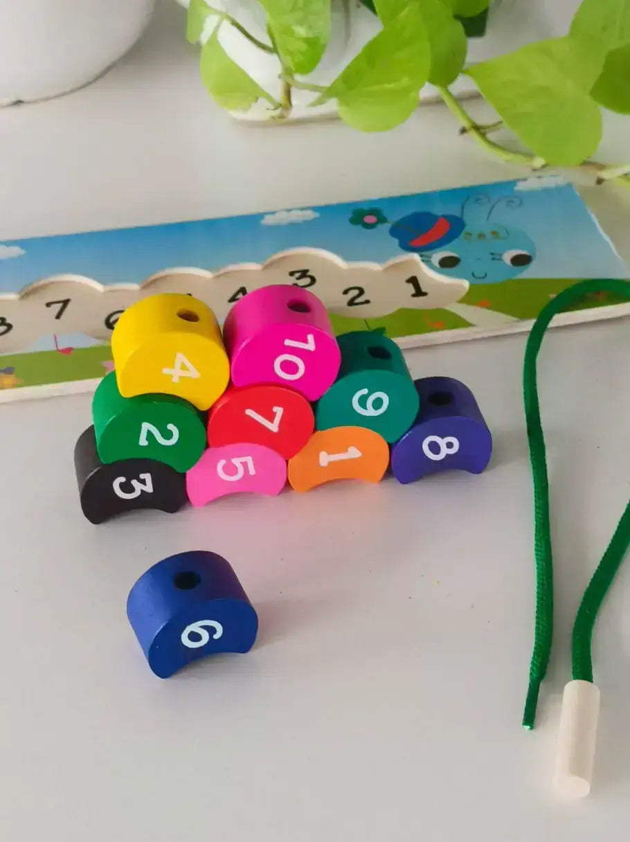 Montessori  Caterpillar Threading