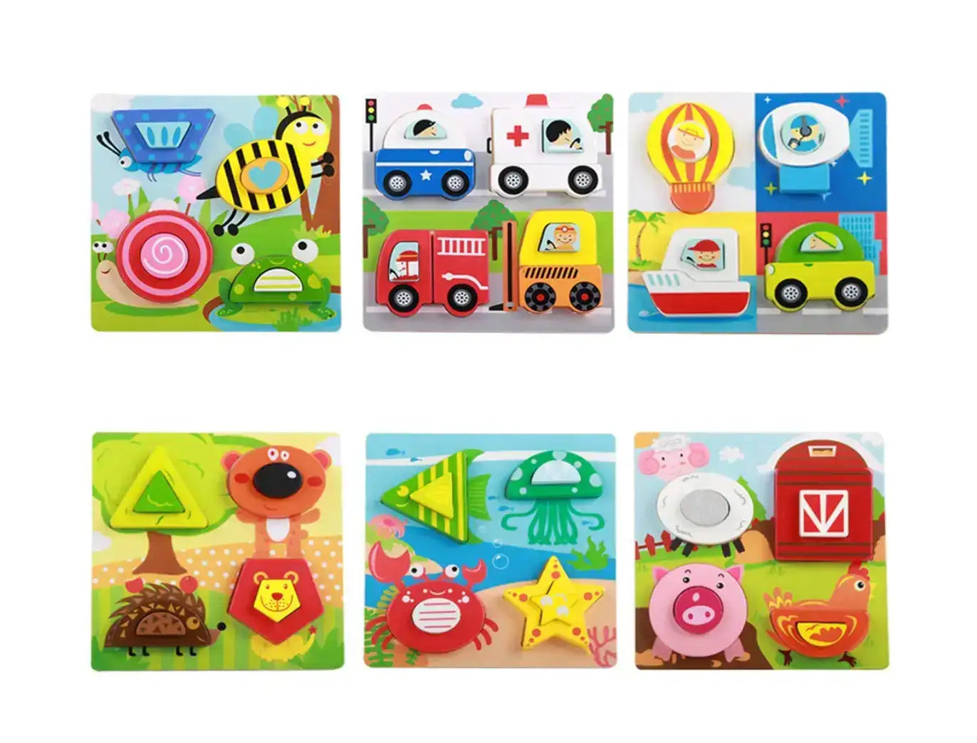 Montessori 3D Sorting Jigsaw-Six