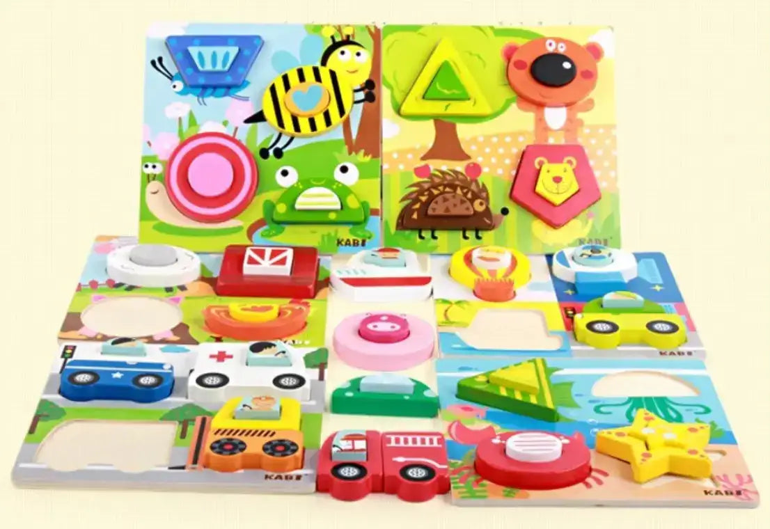 Montessori 3D Sorting Jigsaw-Six