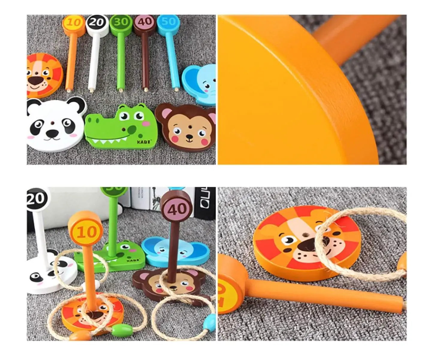 Montessori Wooden Animal Ferrule Set