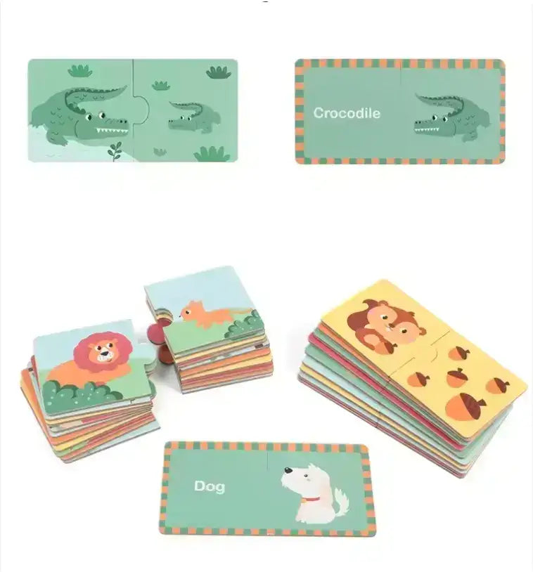 Montessori Animal Eating Food puzzle
