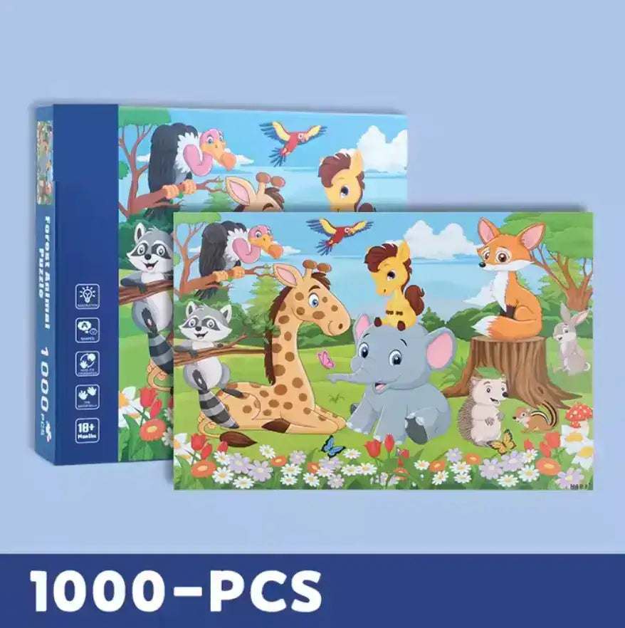 Montessori 1000pcs Forest Animal Puzzle Little Aron