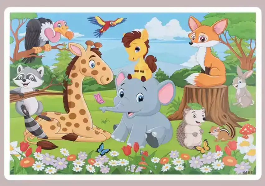 Montessori 1000pcs Forest Animal Puzzle Little Aron