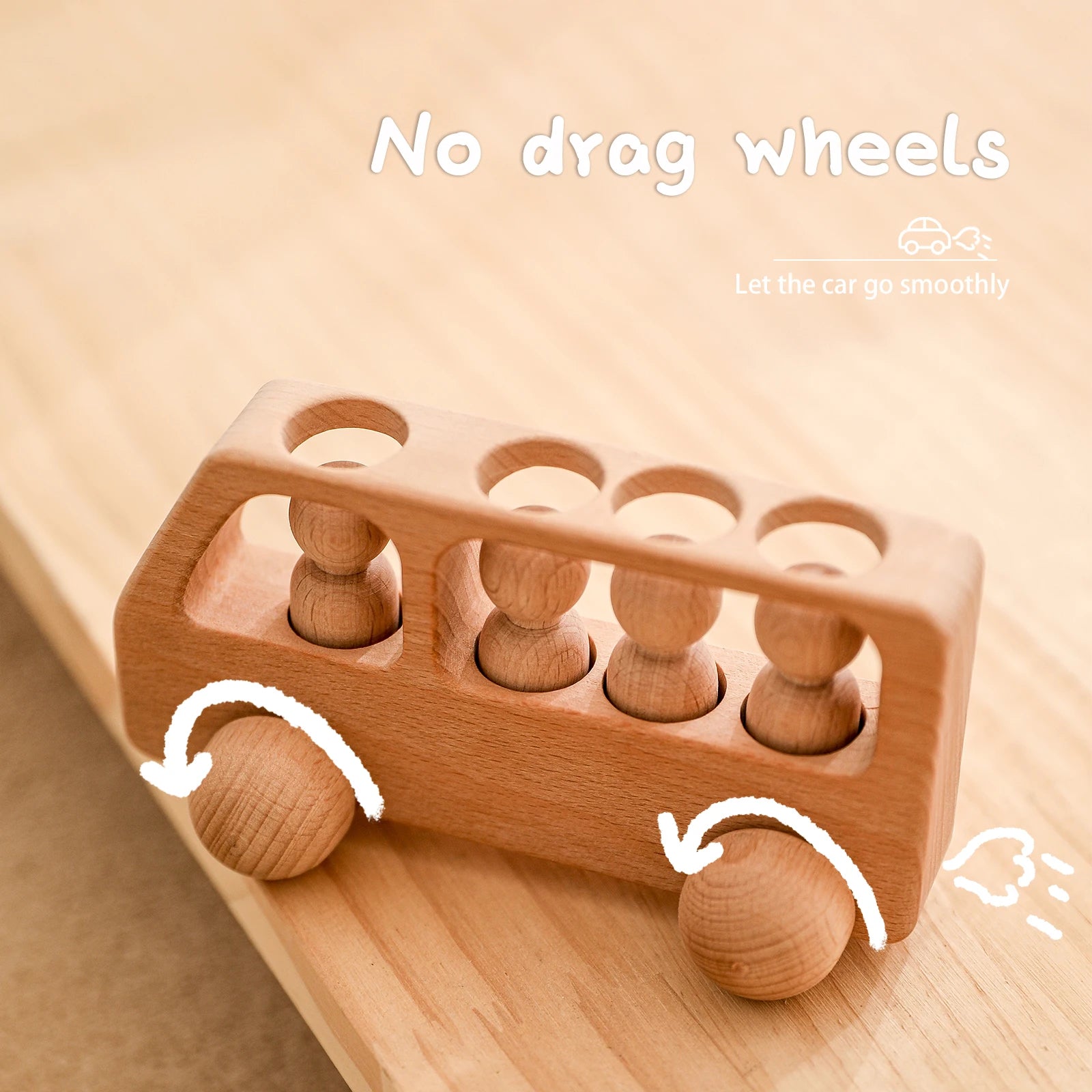 Wooden Dolls & Car