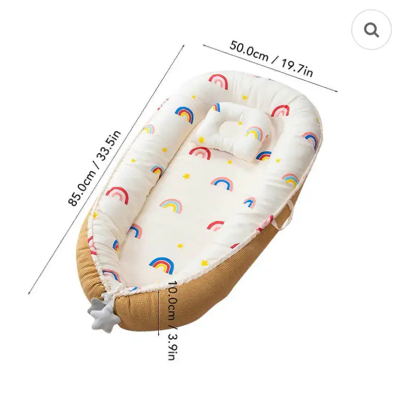 Lemon Rainbow Cotton Baby Nest - Little Aron