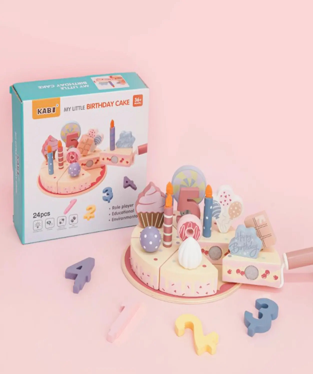 Montessori Wooden Cake Anniversary Toy