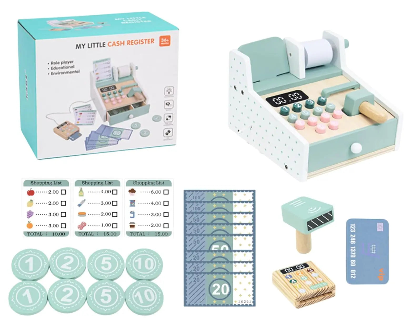 Montessori Wooden Cash Register