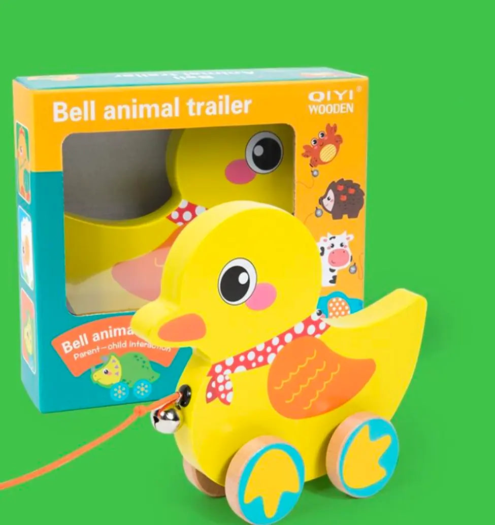 Wooden Duke Toddler trailer - Montessori toy - motor skills