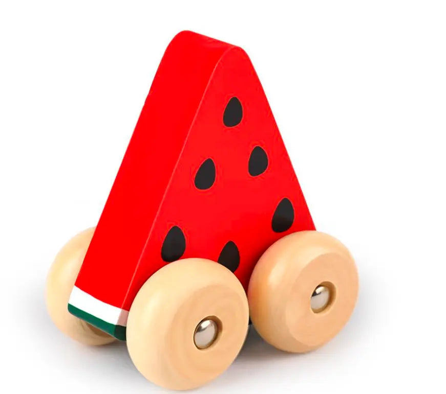  Montessori Watermelon Wooden Car