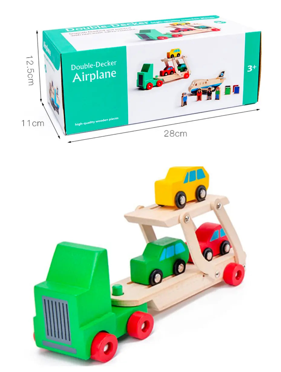 Montessori Double-Deck Green Transporter - Little Aron