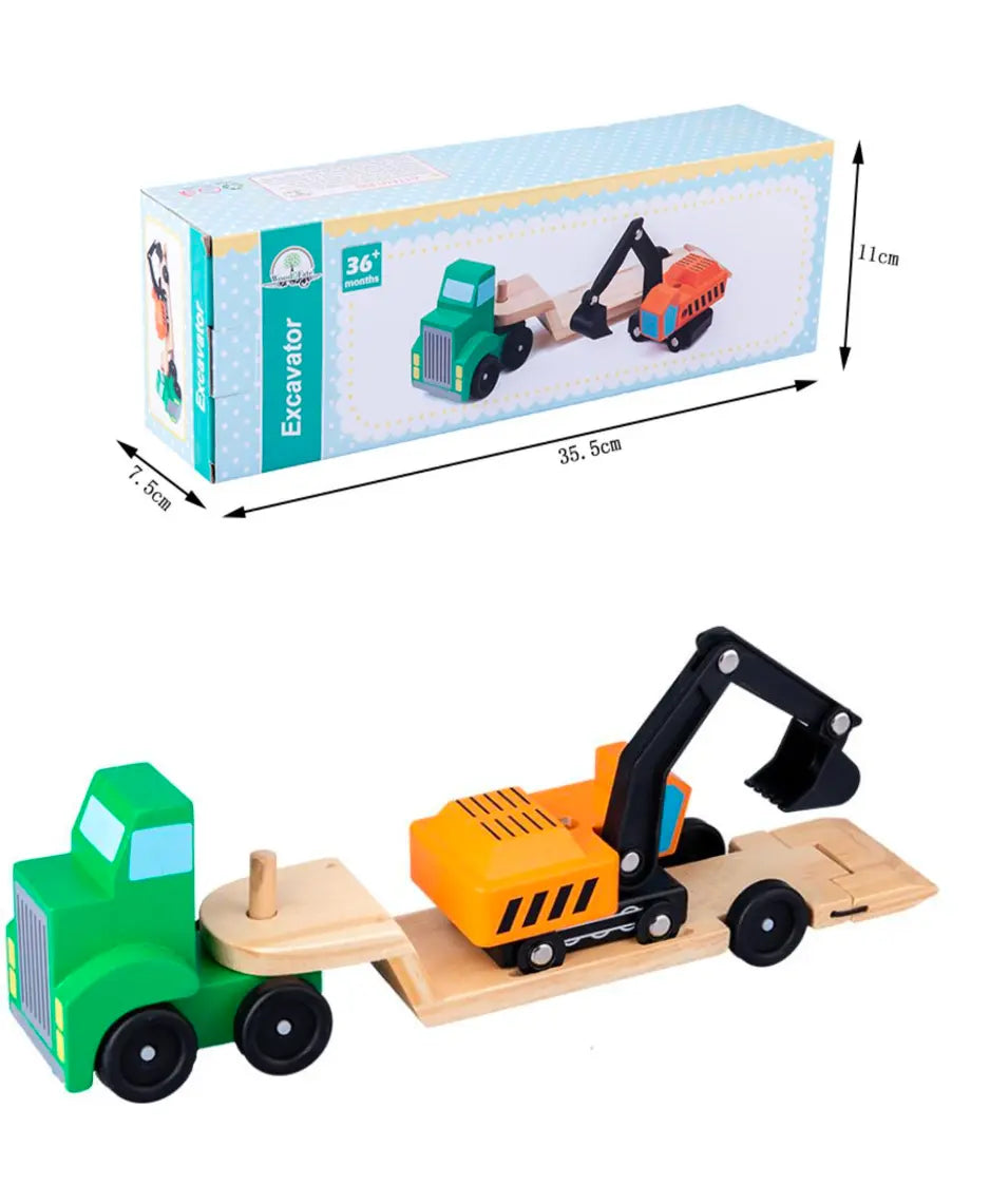 Montessori Double-Deck Green Transporter - Little Aron