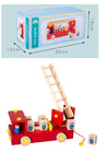 Montessori Wooden Fire Fighting Truck Toy - Little Aron