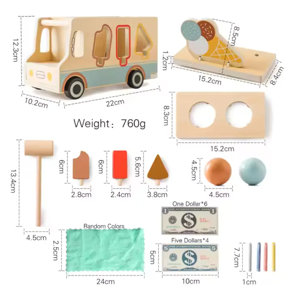 Montessori Wooden Letter Cart - Little Aron