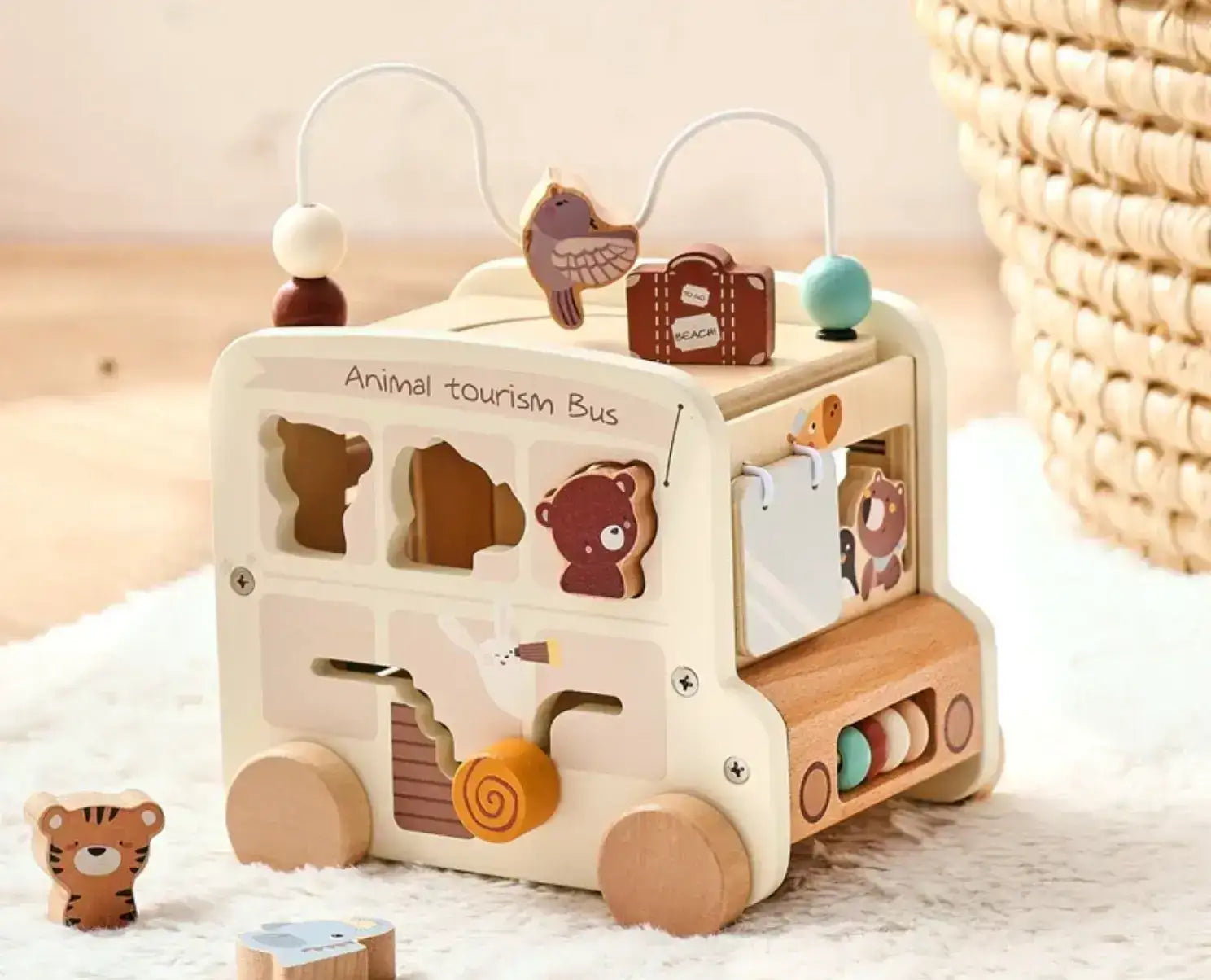 Five-in-One White Montessori Truck - Little Aron
