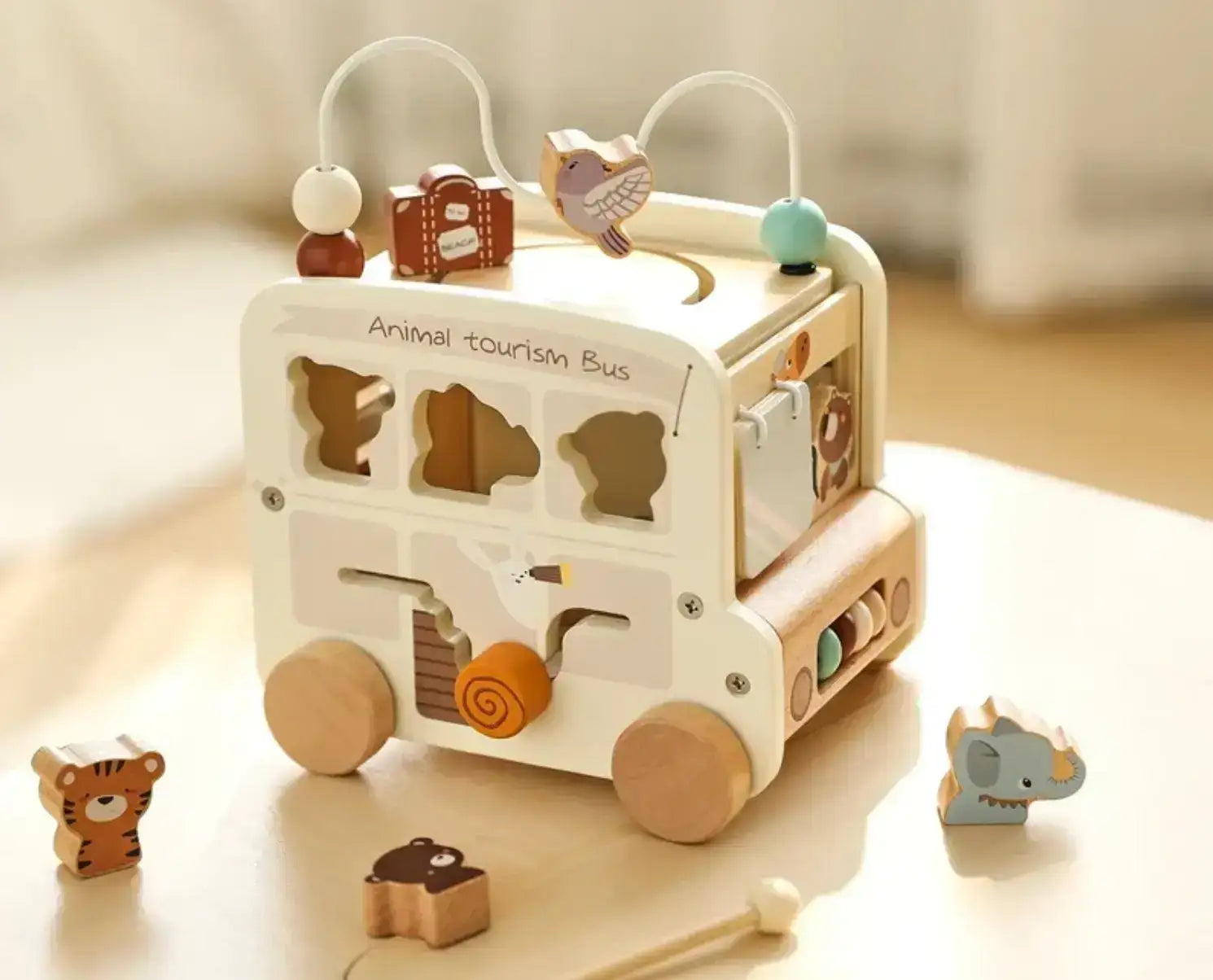 Five-in-One White Montessori Truck - Little Aron
