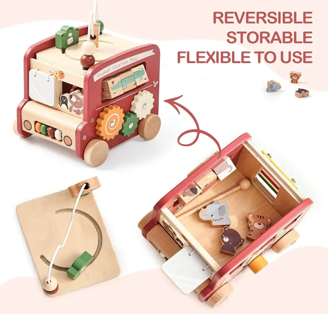 Montessori Five-in-One Red Truck - Little Aron
