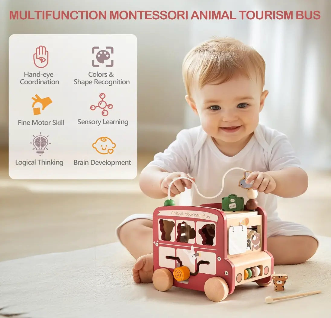 Montessori Five-in-One Red Truck - Little Aron