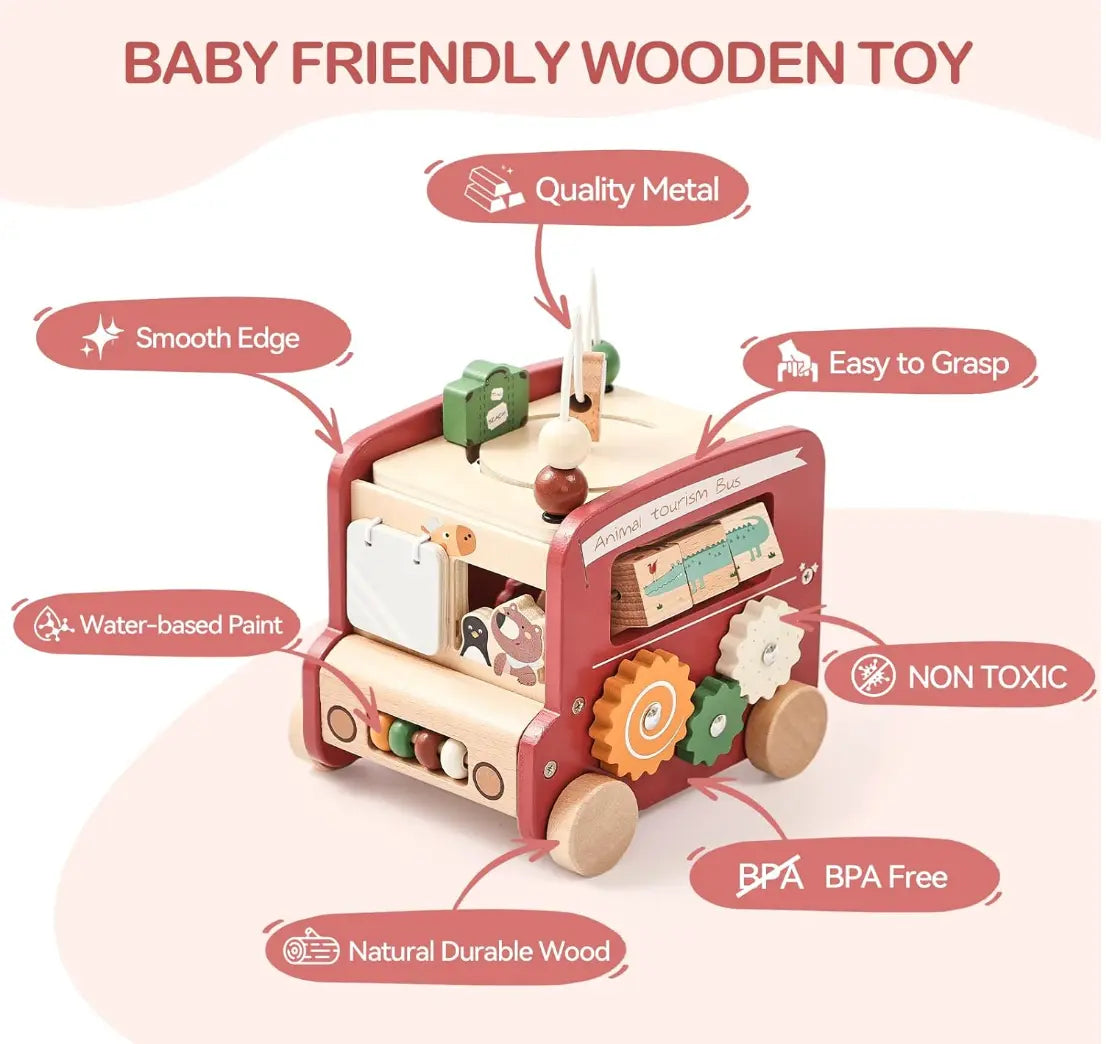 Montessori Five-in-One Red Truck - Little Aron