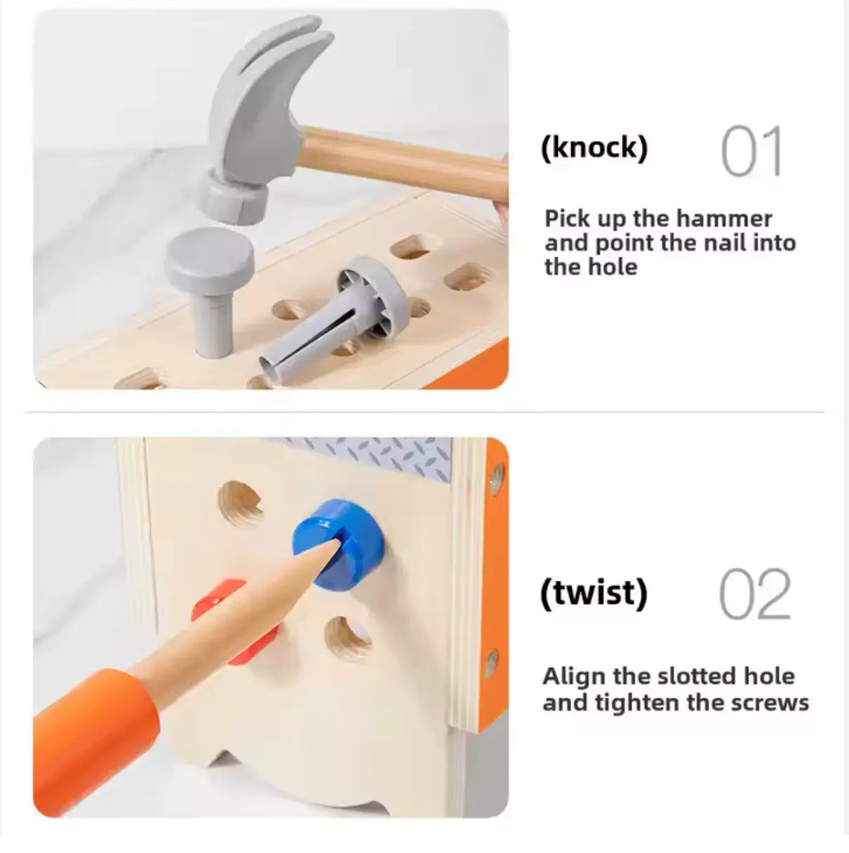 Montessori Disassembly Wooden Construction Truck - Little Aron
