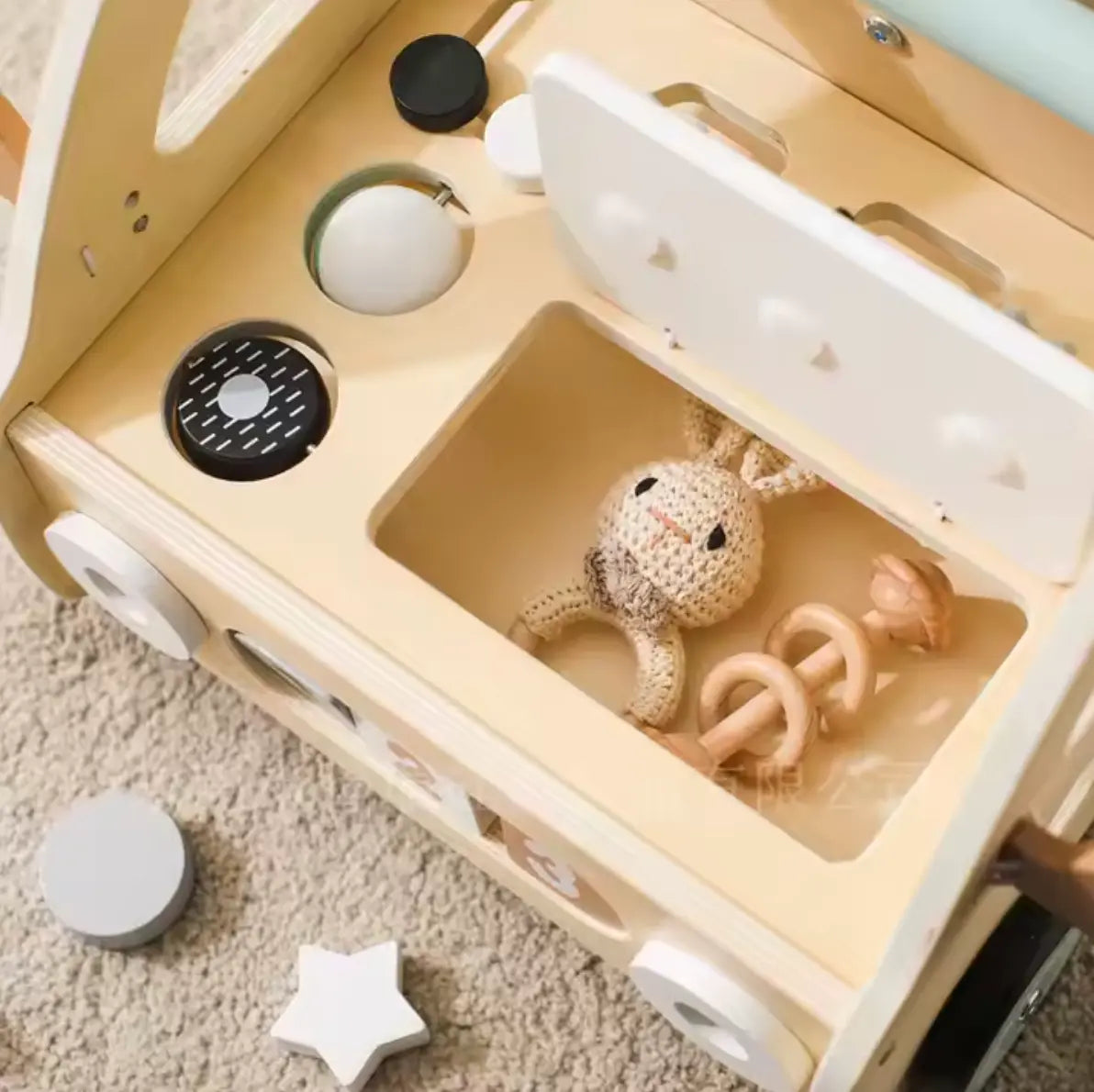 Montessori Wooden Multifunction Baby Walker Set - Little Aron