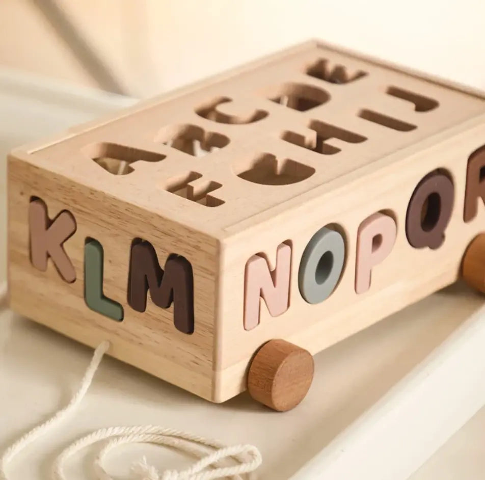 Montessori  Wooden Letter Cart