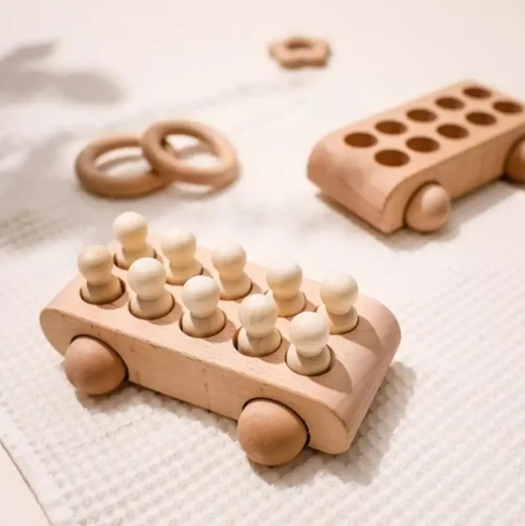 Montessori Wooden Beech Car - Little Aron