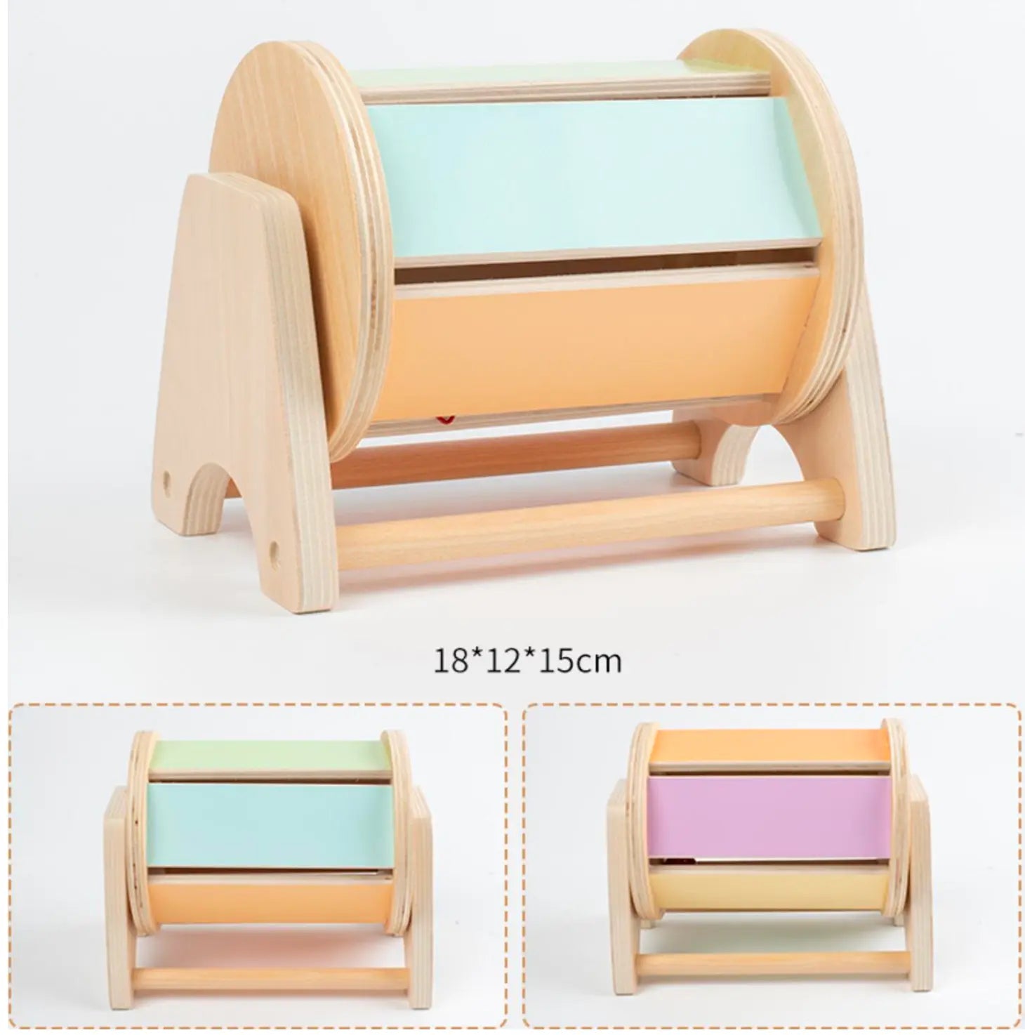 Montessori Wooden Musical Drum - Little Aron