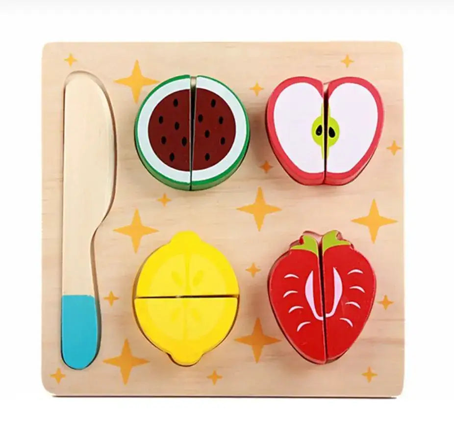 WOODEN FRUIT AND VEGETABLE SET
